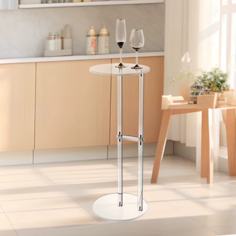 Table basse transparente, coin simple, créatif et élégant, plusieurs petites tables rondes modernes, tables décoratives pour petit espace