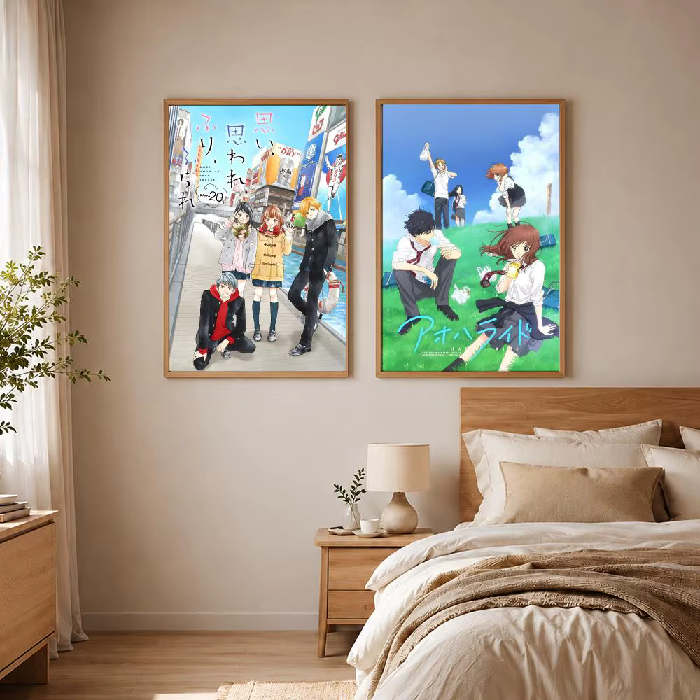 Affiche graphique Anime A-Ao Haru Ride, affiche d'art mural HD, impression sur papier PP imperméable, pour chambre à coucher, salon, bureau, décoration, cadeau