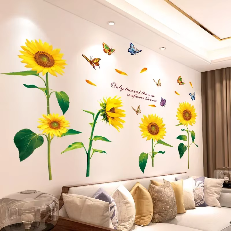 Autocollants muraux chauds pour chambre à coucher, disposition de la pièce, autocollants de salon, décoration murale, papier peint auto-adhésif pour chevet