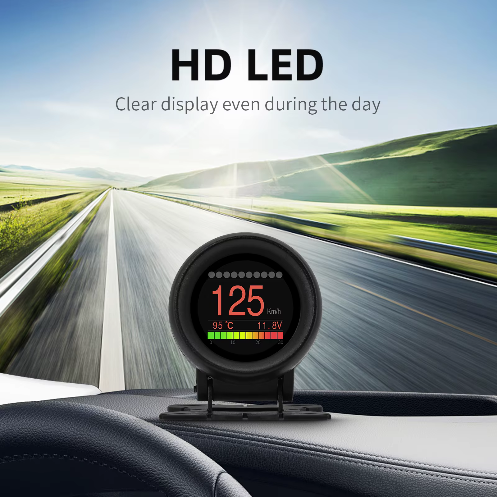 Affichage tête haute A205, ordinateur de bord, affichage Obd2, vitesse, consommation de carburant, jauge de température, compteur numérique intelligent multifonction