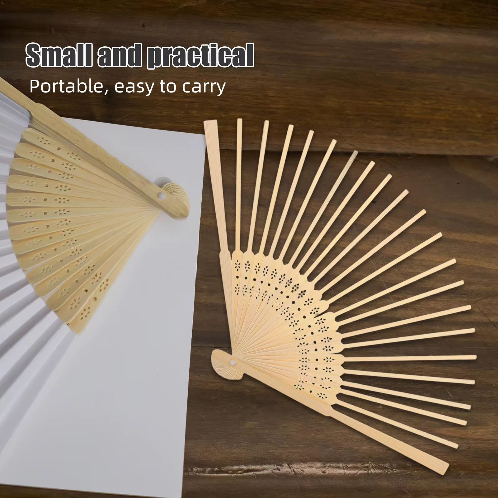 Kit de fabrication de ventilateurs pliants en bambou 4 pièces, cadre en bois brut à finir soi-même, matériel artisanal pour la création de ventilateurs portatifs