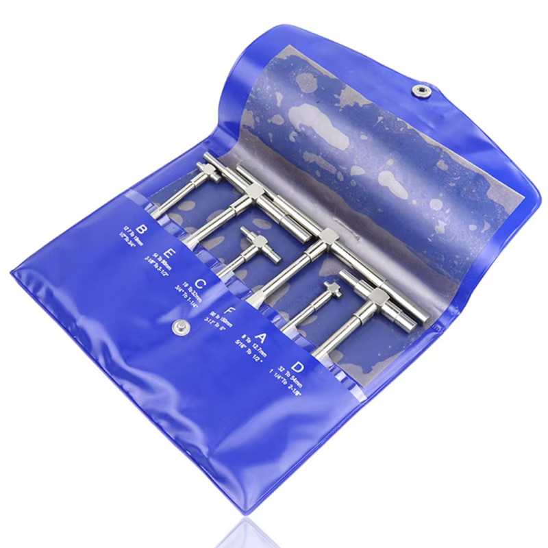 Jeu de jauges d'alésage télescopiques, 6 pièces, pour alésages internes, outils de mesure de 8 à 150mm, livraison directe