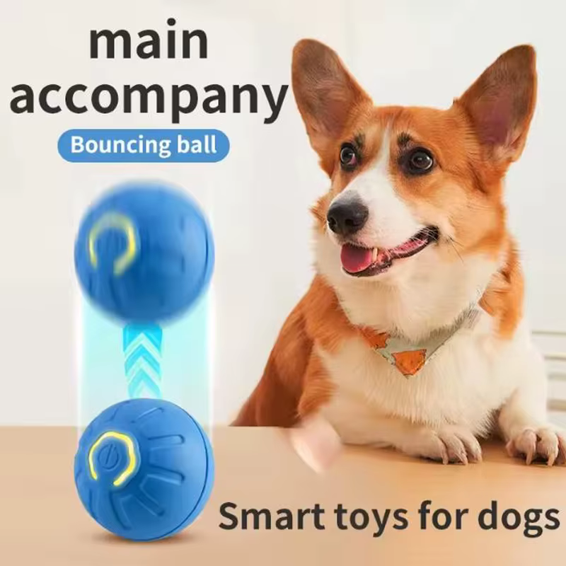 Boule de jouet intelligente pour animaux de compagnie, jouet interactif électronique pour animaux de compagnie, boule mobile USB pour chiot, rebond mobile automatique, cadeau, produits pour chats.