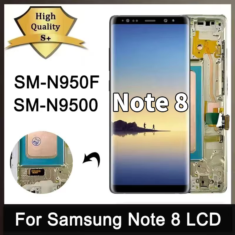 Note 8 écran d'affichage avec cadre pour Samsung Note8 N950F N950U N950W N950FD LCD écran tactile numériseur assemblée