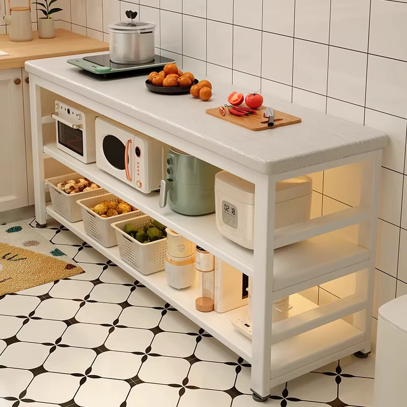 Étagère de rangement de cuisine en métal, support organisateur pour four à micro-ondes, meuble de garde-manger pour la maison, salle à manger, restaurant