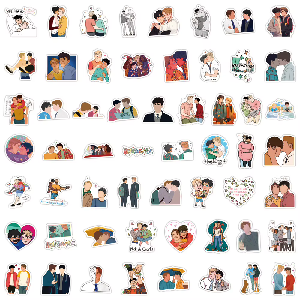 10/55/110 PIÈCES Heartstopper Autocollants Drôle TV Dessin Animé Autocollants BRICOLAGE Scrapbook Réfrigérateur Bagages Ordinateur Portable Guitare Vélo Skateboard Autocollants