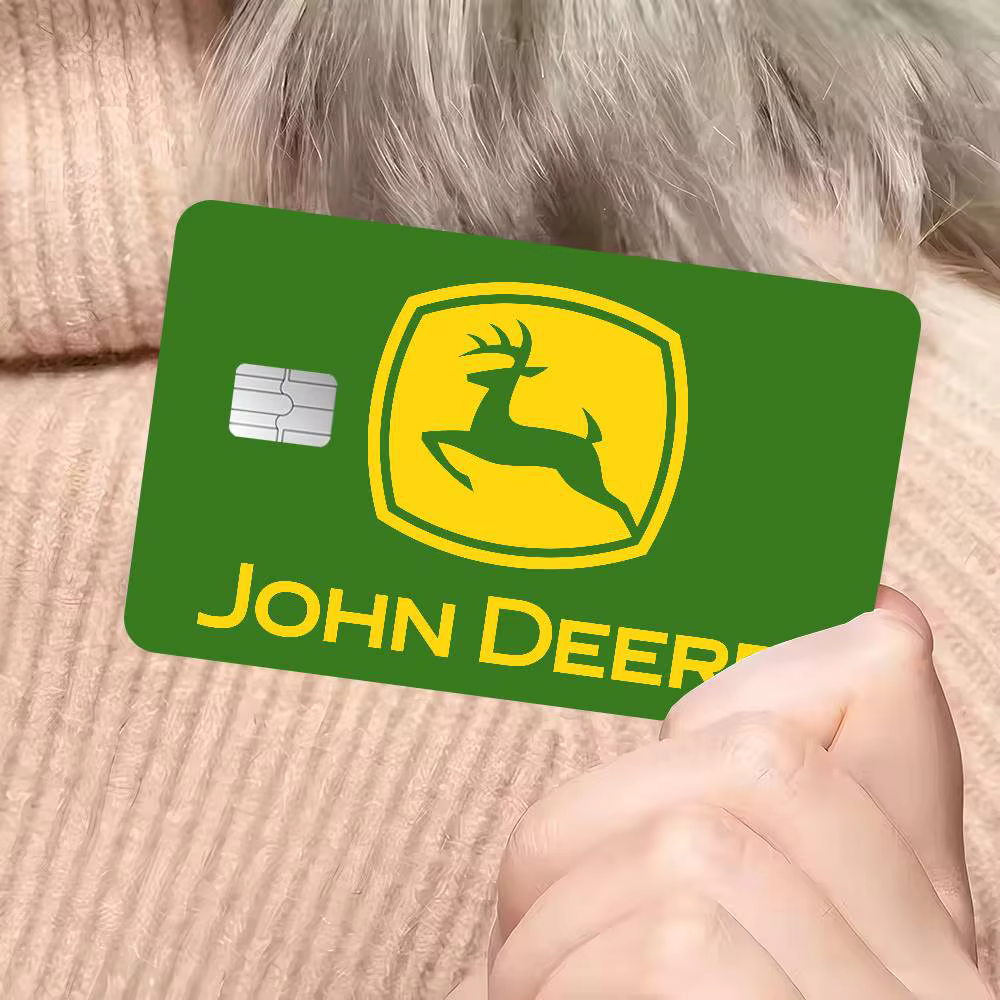 Autocollant de carte de crédit/débit DIY avec logo classique J-John D-Deere, autocollant de fête, décoration, autocollant imperméable pour petite carte à puce