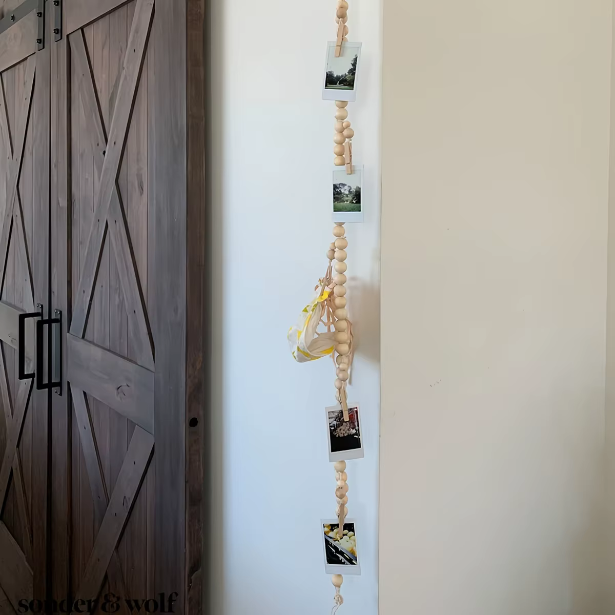 Boho Original bois suspendu Photo affichage pince en bois perle guirlande tenture murale chambre salon dortoir fête décor à la maison cadeaux