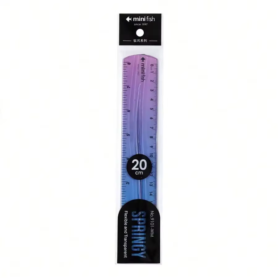 Règle souple et Flexible de 20cm/15cm, dégradé de couleur arc-en-ciel, mesure à double unité en Cm et en pouces pour les étudiants au bureau et l'école