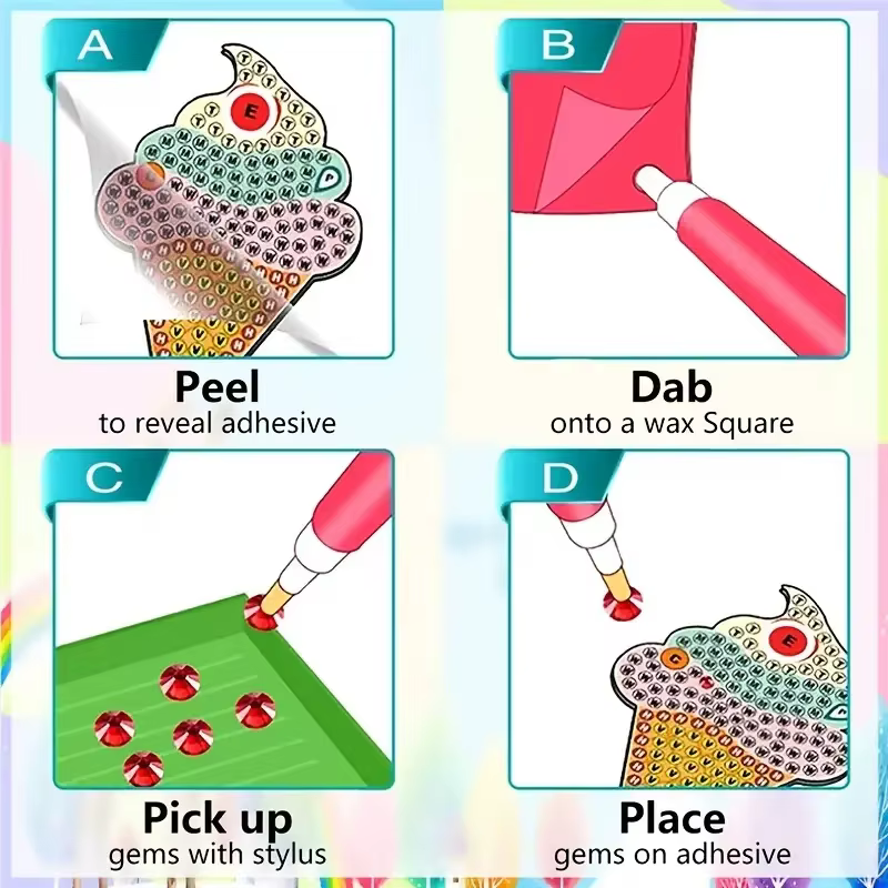 Autocollant de peinture diamant 5D pour enfants, artisanat d'art fait à la main, thème Animal de dessin animé mignon, cadeau pour enfants de 6 à 12 ans