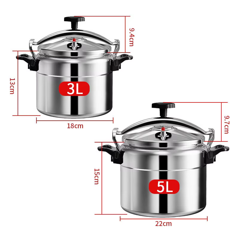 Autocuiseur en aluminium avec verrouillage de sécurité, 3L, 5L, VPN sion Verde, autocuiseurs, cannes uniquement pour le gaz