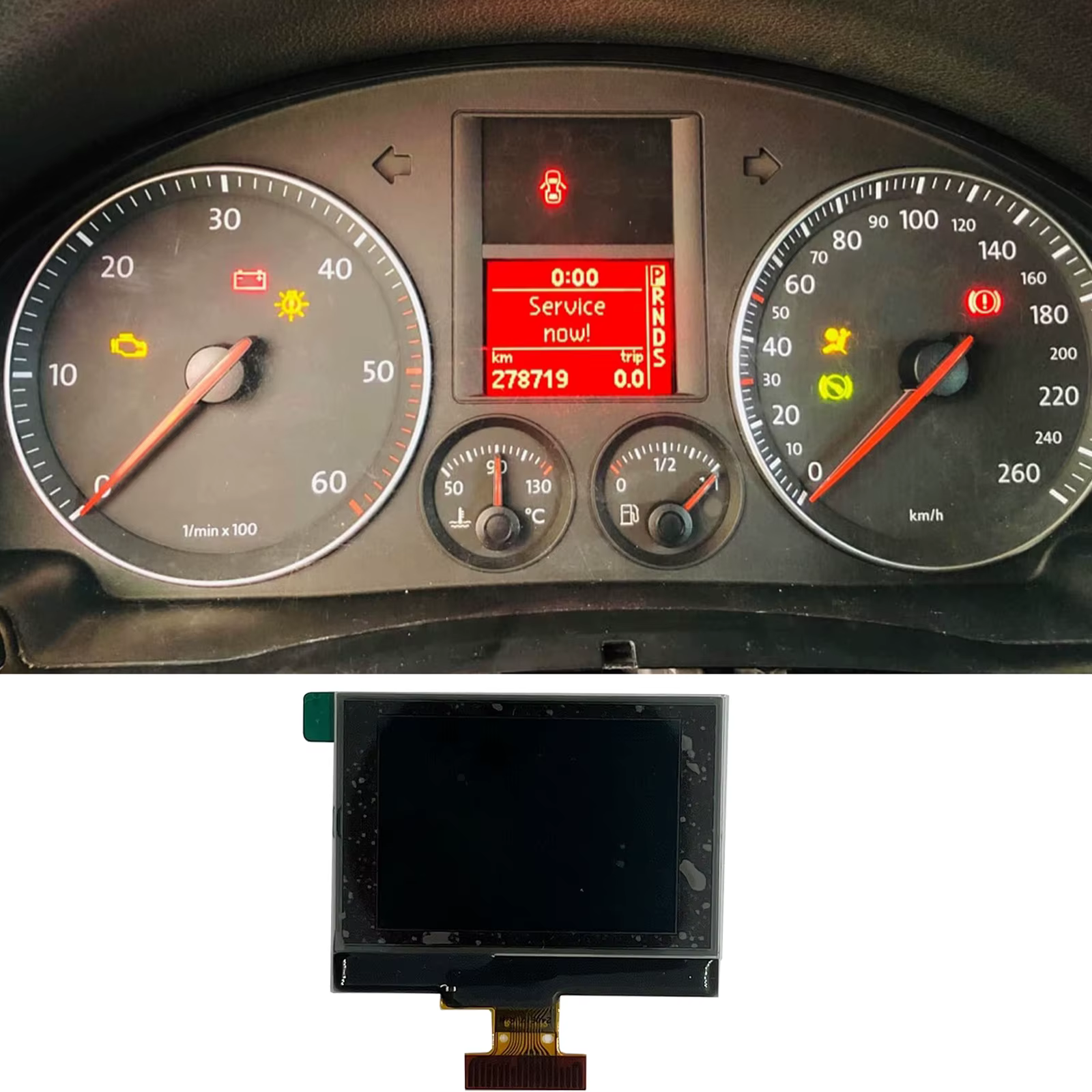 Écran d'affichage LCD du tableau de bord 1TD920862 1K0920861M 92290206 pour VW Golf V Passat B6 Touran Mk1 Jetta Mk5 Caddy Mk3 Eos Seat Skoda
