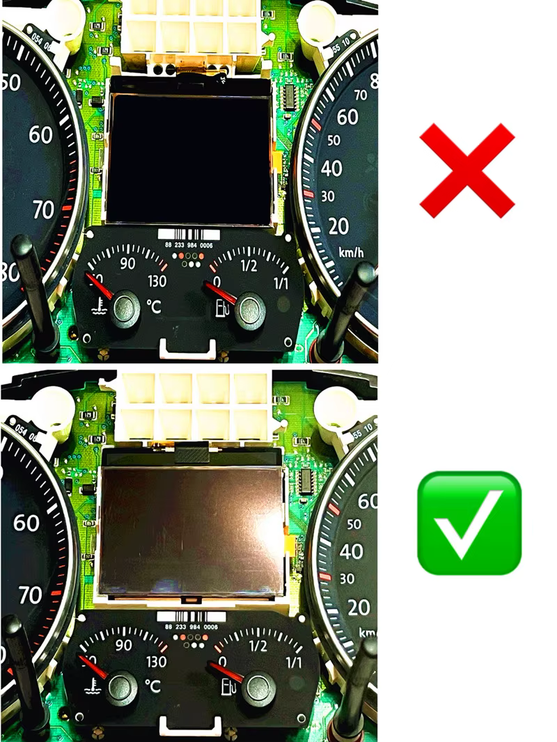 Écran d'affichage LCD du tableau de bord 1TD920862 1K0920861M 92290206 pour VW Golf V Passat B6 Touran Mk1 Jetta Mk5 Caddy Mk3 Eos Seat Skoda