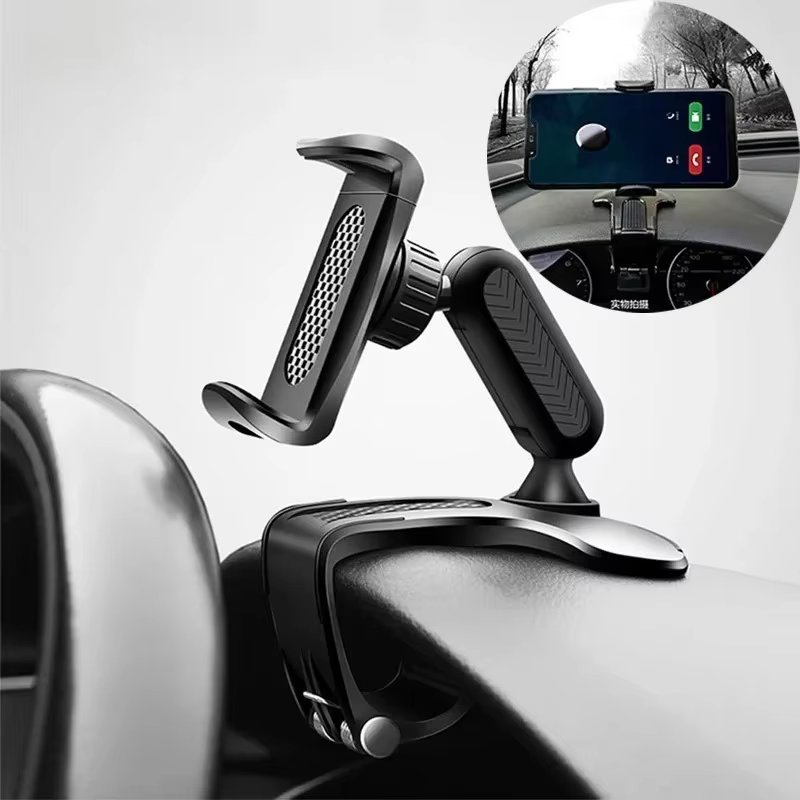 Support de téléphone pour tableau de bord de voiture, ABS, Support de pare-soleil pour téléphone portable, rétroviseur automatique, Support de téléphone, accessoires de Rotation à 360 degrés