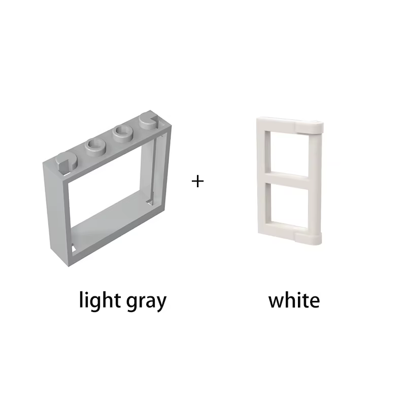 Blocs de construction de cadre de porte et de fenêtre épais, bricolage, 1x4x6, créatifs, compatibles avec 60594, 60603, 60608, jouets pour enfants, 10 pièces