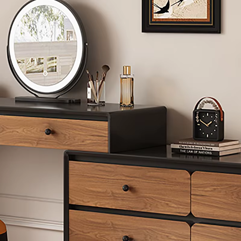 Table de vanité Vintage du milieu du siècle avec miroir classique Femme pour chambre Table de vanité Simple Table élégante Coiffeuse meubles