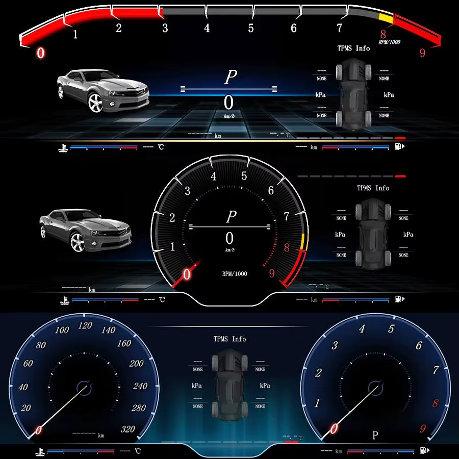 Tableau de bord virtuel 12,3 pouces, écran LCD pour voiture, affichage multi-interface pour Chevrolet Captiva 2007-2017, affichage haute définition