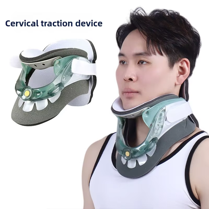 Dispositif de Traction cervicale réglable en hauteur à 6 niveaux, correcteur de Posture, collier Cervical, attelle de cou, soutien, soulagement de la douleur au cou