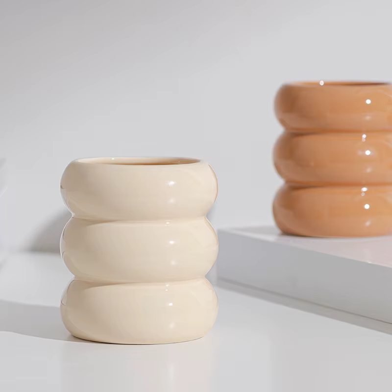 Bougeoirs en céramique nordique, ci-après, porte-bougeoir blanc, table de mariage, salon, décoration de la maison, ornement