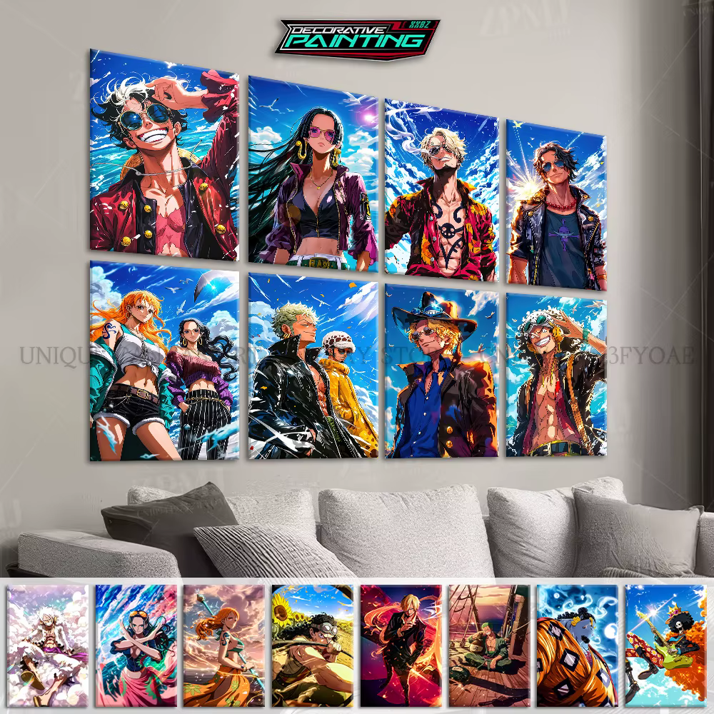 Toile de personnages de dessin animé Roronoa Zoro, une pièce, peintures murales sans cadre, affiche d'images imprimées, décoration de maison pour salon