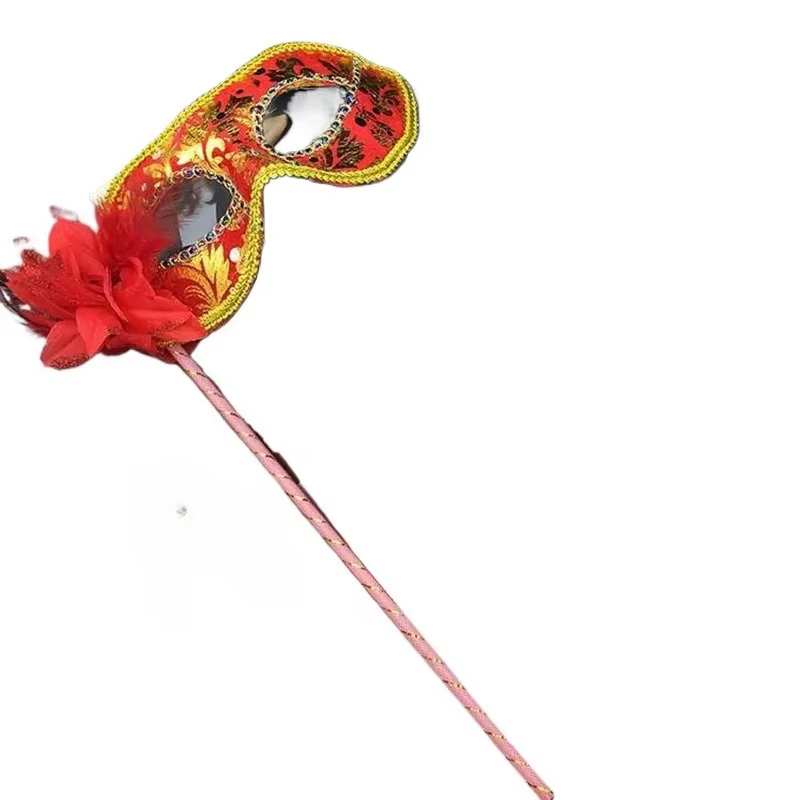 Masque de carnaval vintage à plumes portatif pour femmes, idéal pour bal de promo, Halloween et déguisements