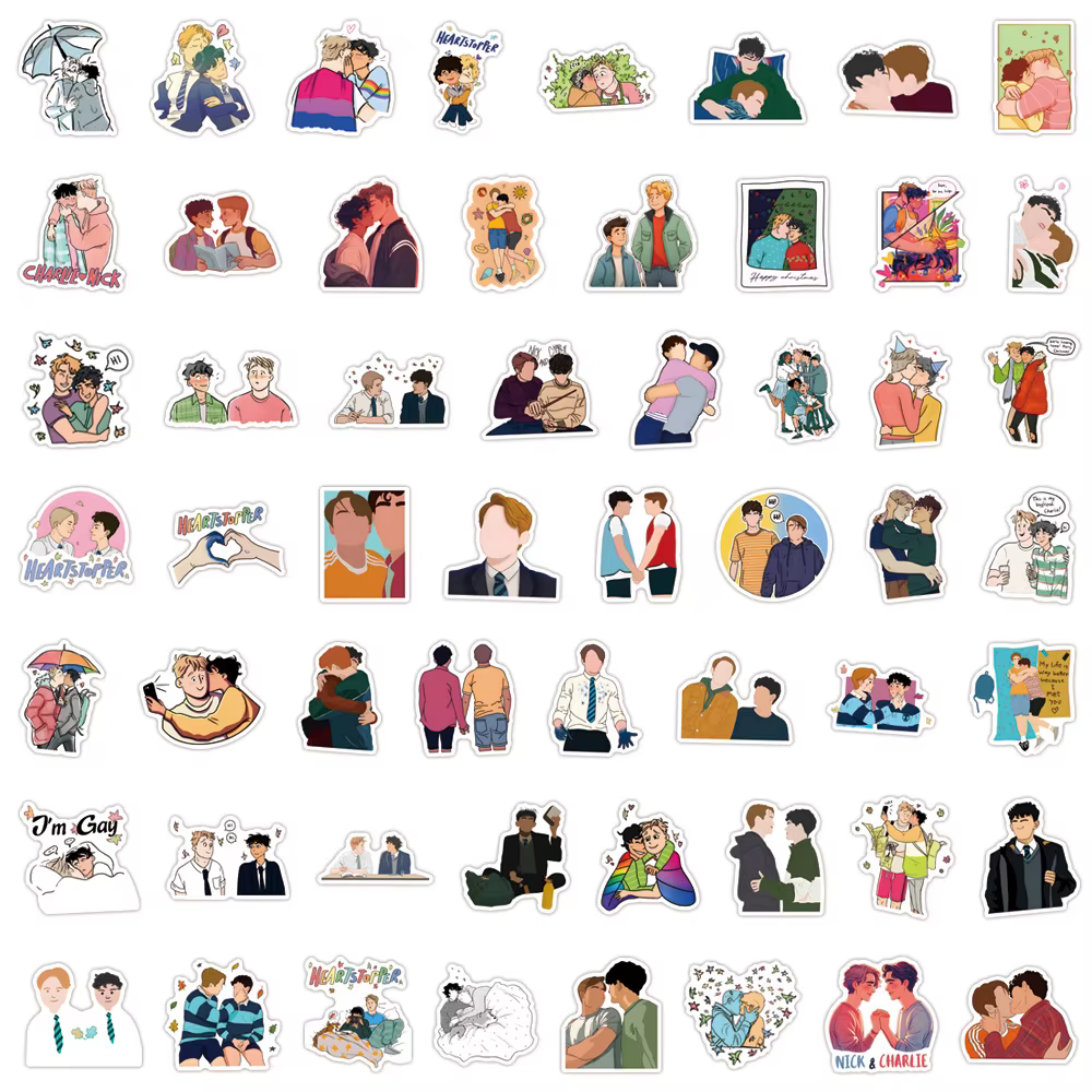 10/55/110 PIÈCES Heartstopper Autocollants Drôle TV Dessin Animé Autocollants BRICOLAGE Scrapbook Réfrigérateur Bagages Ordinateur Portable Guitare Vélo Skateboard Autocollants