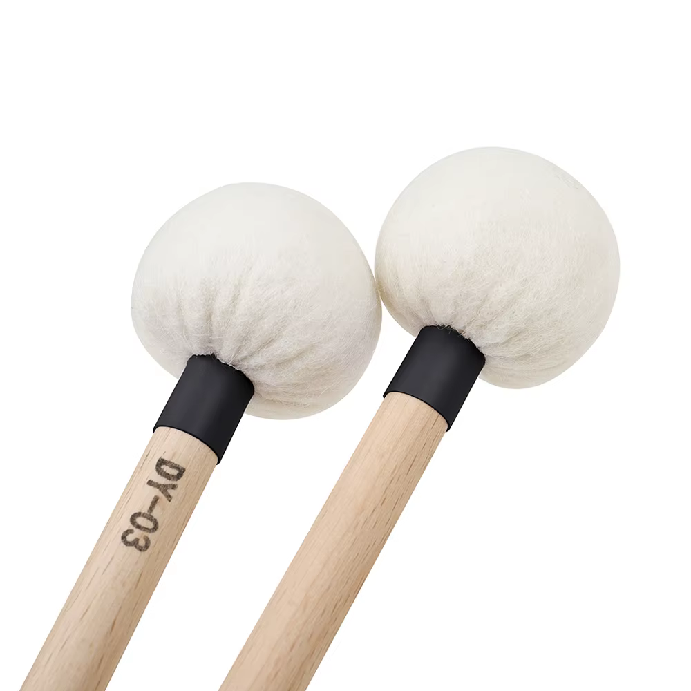 M MBAT DY-03 bâton en bois tête en feutre maillets timbrés maillet en bois massif bâtons têtes de maillet en feutre pièces et accessoires de Percussion