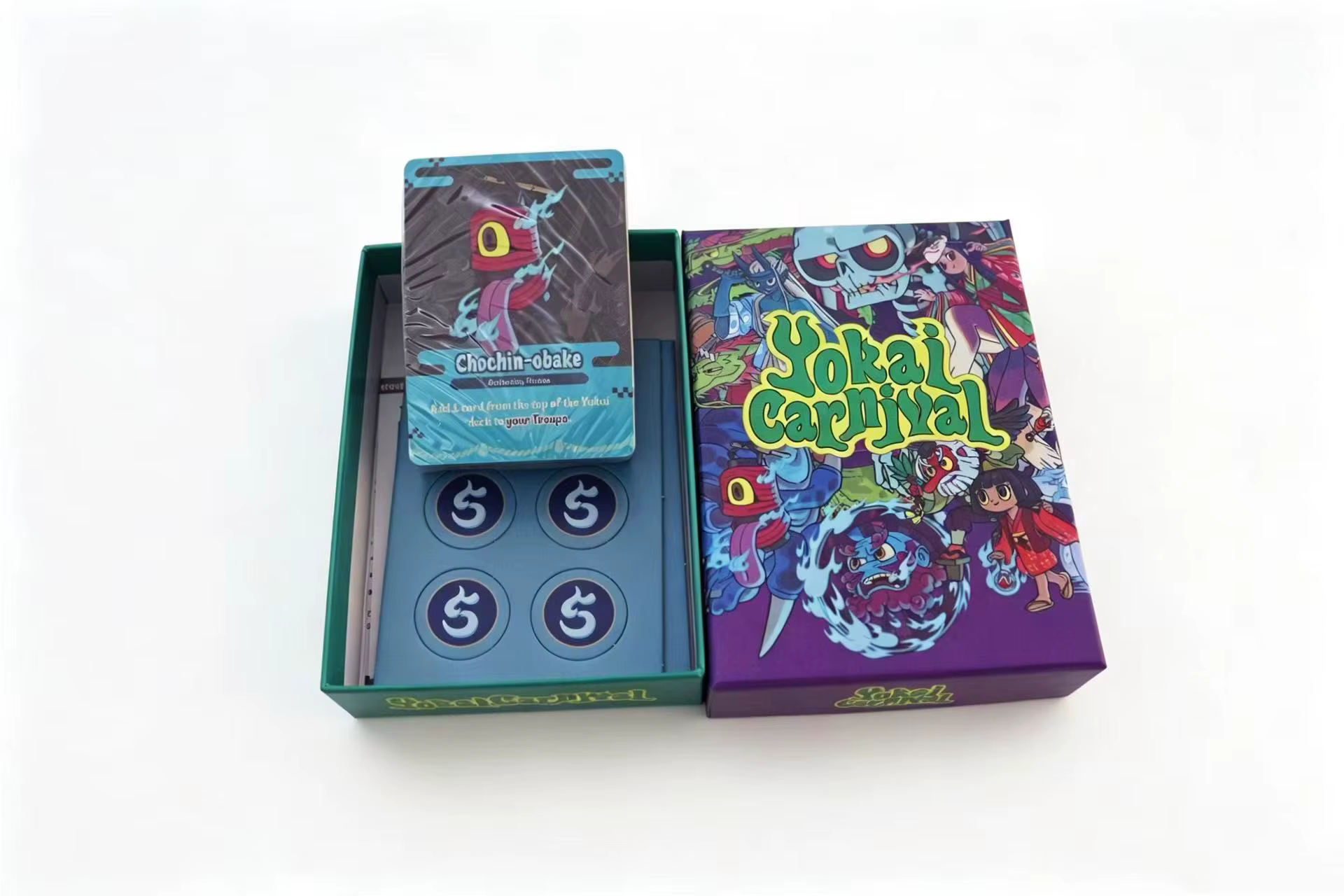 Jeu de société Yokai Carnival | Jeu stratégique passionnant et rapide | 2-5 joueurs | 15 minutes de temps de jeu