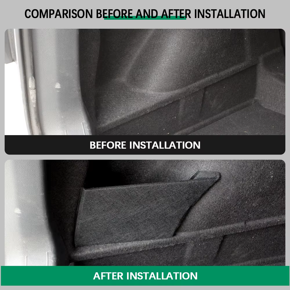 Panneau de séparation de coffre arrière de voiture, organisateur de rangement latéral pour Volkswagen VW t-cross Tcross 2018 2019 2020 2021 2022 2023, accessoires