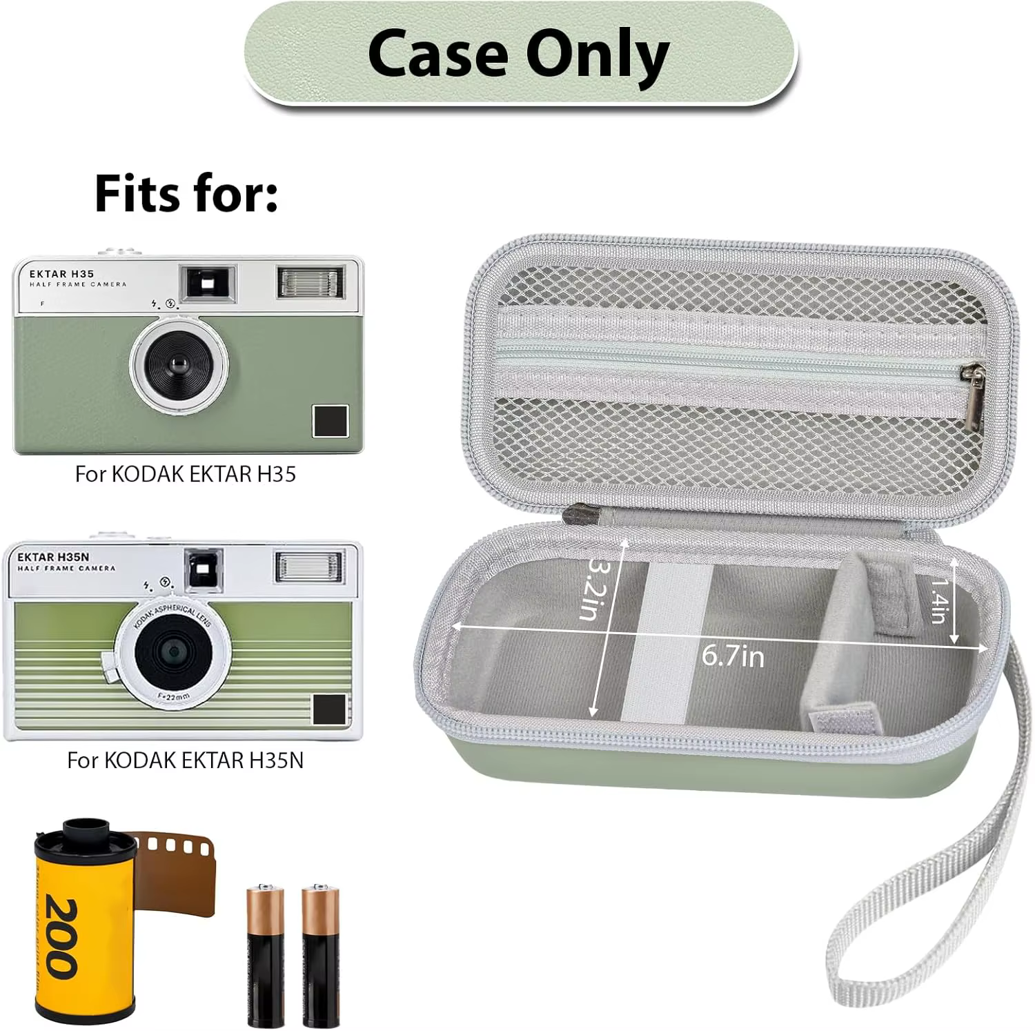 Étui pour appareil photo numérique compatible avec l'appareil photo argentique demi-format KODAK EKTAR H35 H35N, organisateur de rangement pour Kodak (boîte uniquement)