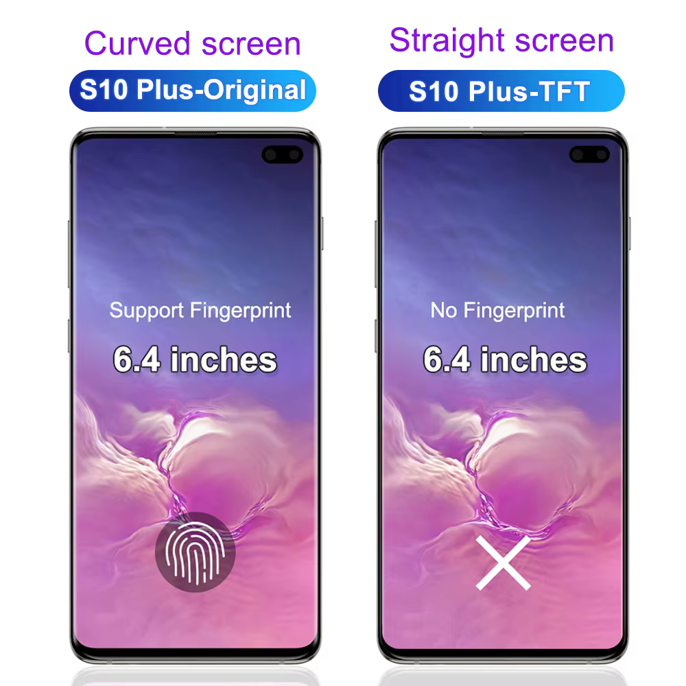 Écran tactile LCD de remplacement avec châssis, pour Samsung Galaxy S10 + G975F G975F/DS