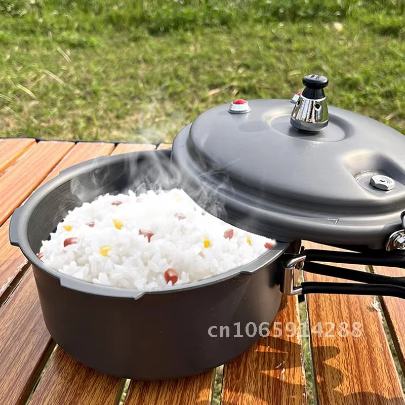 Autocuiseur extérieur pliant Portable randonnée alpinisme autocuiseur 80kpa Plateau ustensiles de cuisine Camping Mini 1,8L