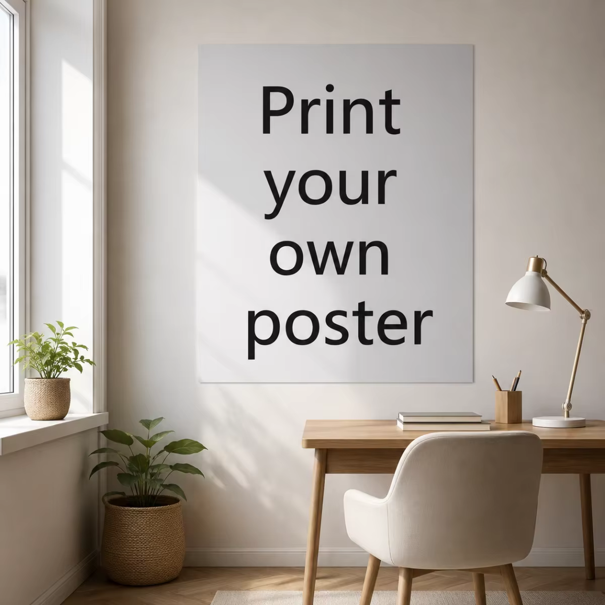 Affiches autocollantes personnalisables — téléchargez vos propres motifs ou photos ; un article de décoration intérieure unique, disponible en différentes tailles.