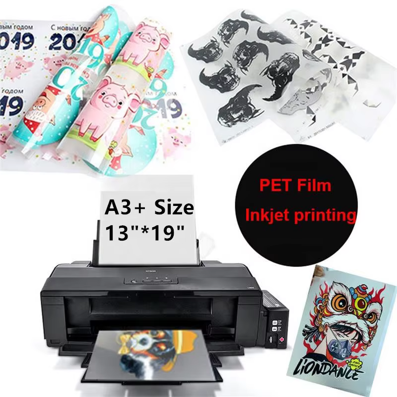 Film de transfert A3 + DTF, 100 pièces, feuilles de Film simple Double mat pour t-shirt, transfert de chaleur DTF