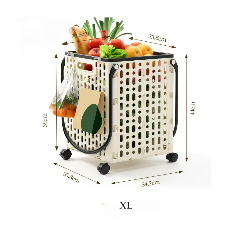 Chariot de courses pliable multifonctionnel pour légumes, chariot de livraison pour la maison, petit chariot pour acheter des légumes