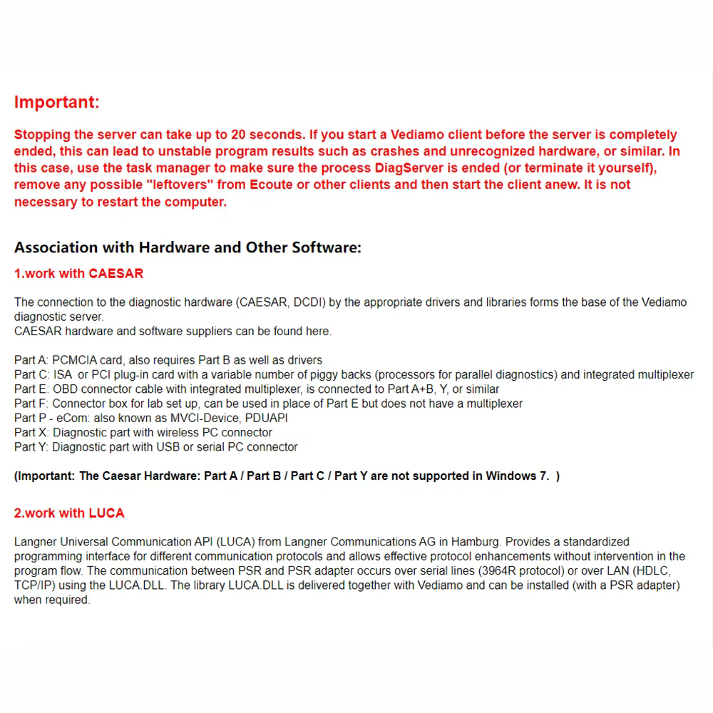 Le plus récent système logiciel Vediamo 5.01.01 avec keygen Verteilte Diagnose Anwendung pour le contrôle électronique MB STAR C4 SD C5