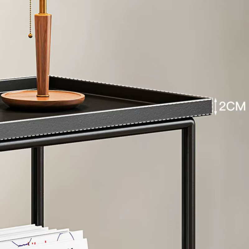 Table d'appoint multifonctionnelle en fer, Table d'angle de canapé de luxe, support de rangement minimaliste moderne pour le salon