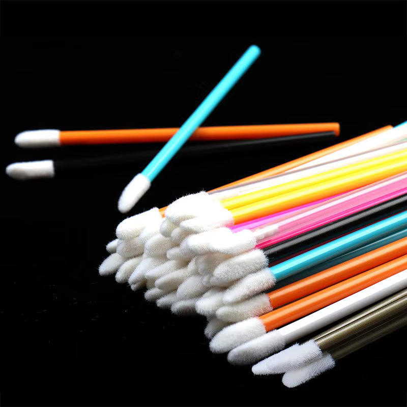 Brosse à lèvres jetable, outils de maquillage, baguettes creuses en Nylon, applicateur de rouge à lèvres, ensemble d'outils cosmétiques, 50 pièces
