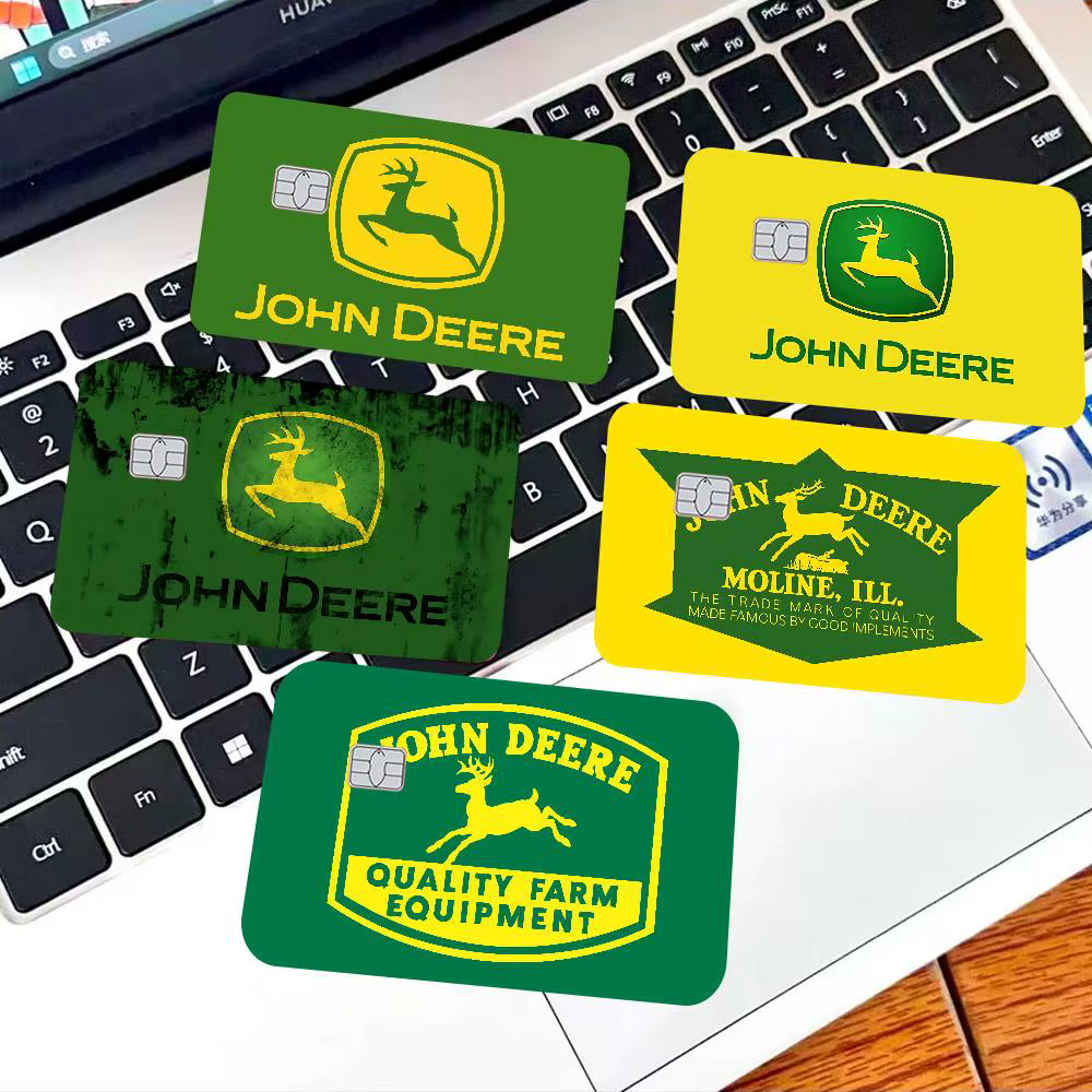 Autocollant de carte de crédit/débit DIY avec logo classique J-John D-Deere, autocollant de fête, décoration, autocollant imperméable pour petite carte à puce