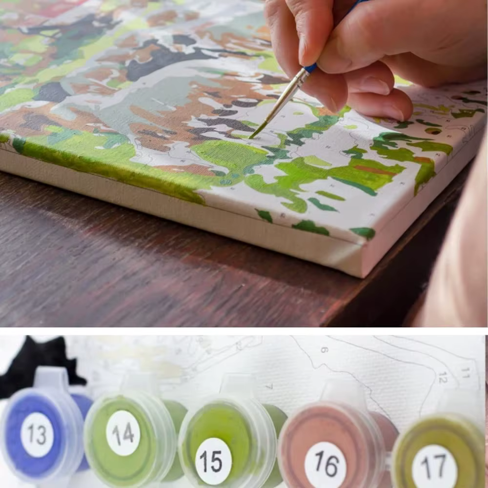 Peinture par Numéros Personnalisée avec Photo, Dessin par Numéros, Peinture à Faire Soi-Même, Coloriage sur Toile