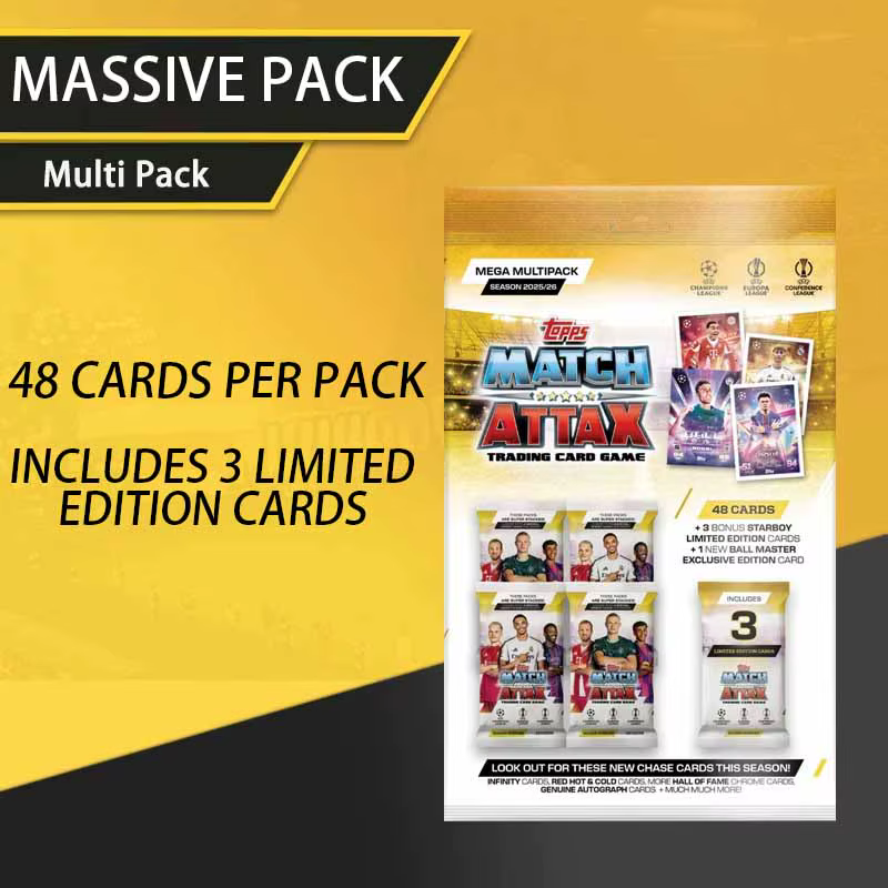Saison 2025-26 Topps UCC Compétitions Européennes Match Attax Boîte de cartes de collection de football – Excellent Rapport Qualité-Prix