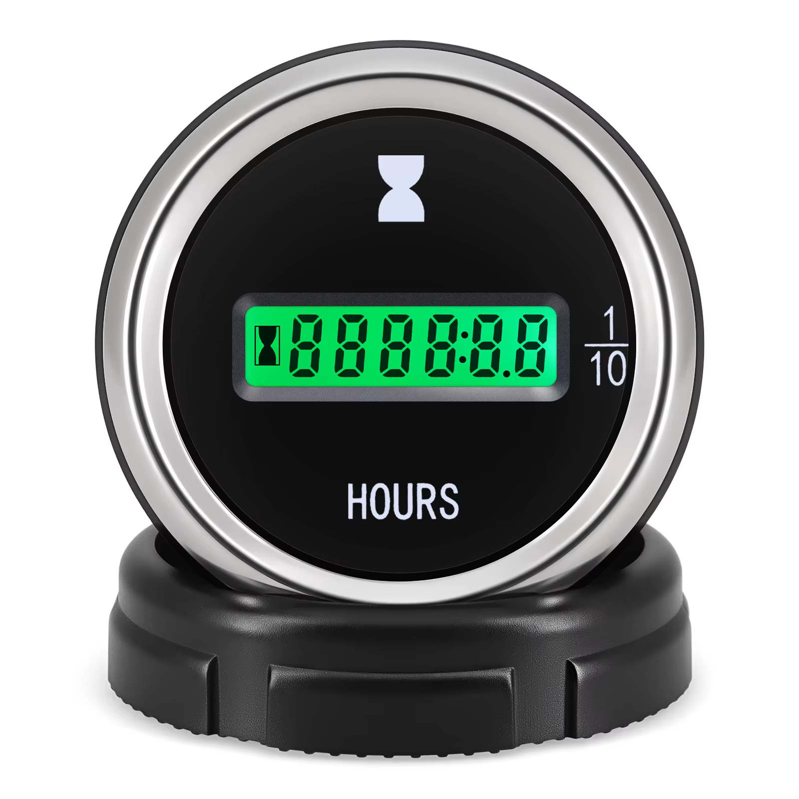 Compteur d'heures numérique 52 mm 12V/24V, compteur d'heures LCD étanche, jauge de temps, horloge, jauges pour moteurs diesel, machines agricoles