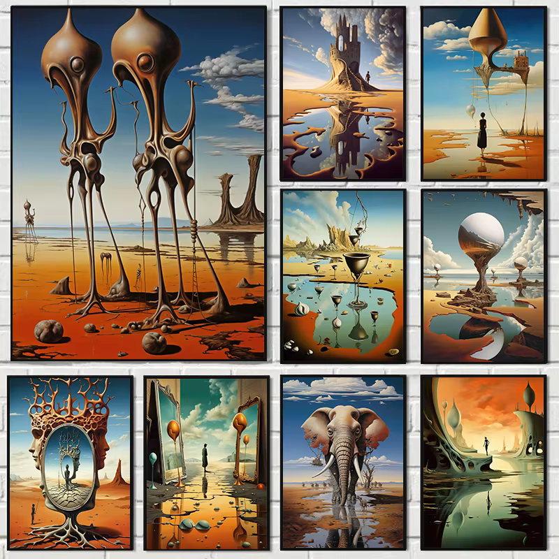 Affiches et impressions surréalistes de Salvador Dali, art mural, peinture sur toile, image abstraite pour salon, décoration de la maison