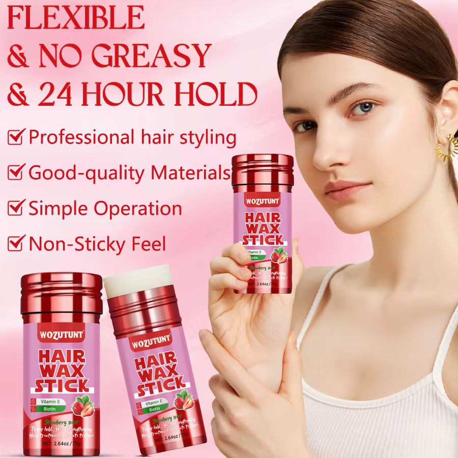 Bâton de cire coiffante, finition naturelle Non grasse, pommade pour tous les types de cheveux crépus et flyaway, créer une Texture, produit de cire solide