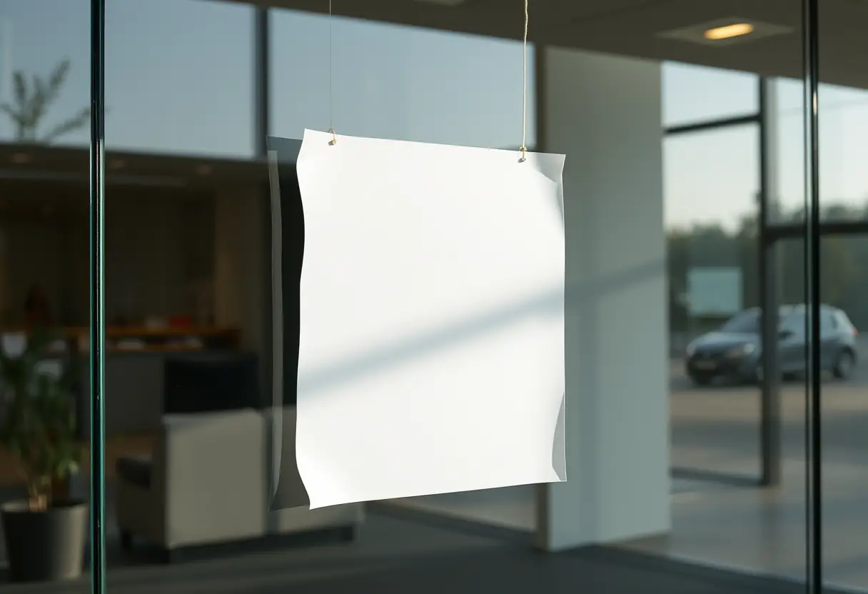 Ventouse adhésive fixée sur un mur de verre lisse