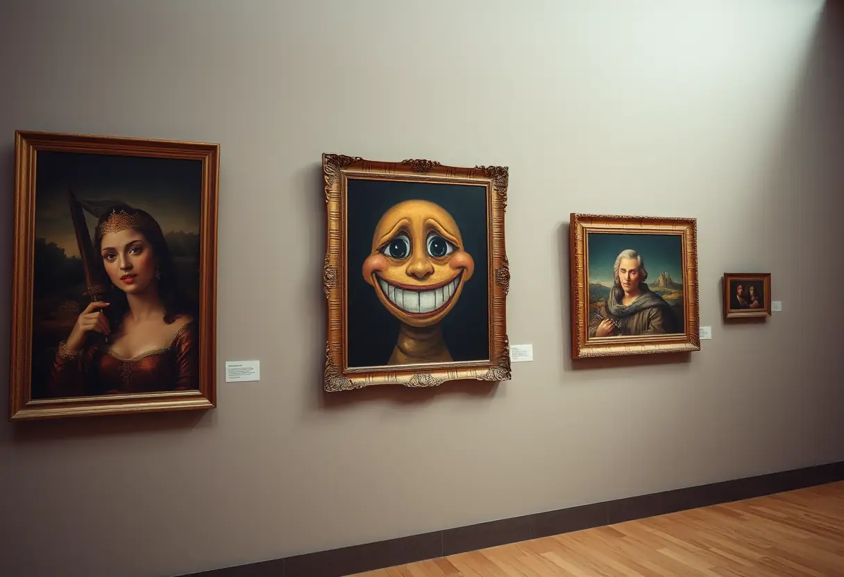 Mur d'exposition au musée, sans texte