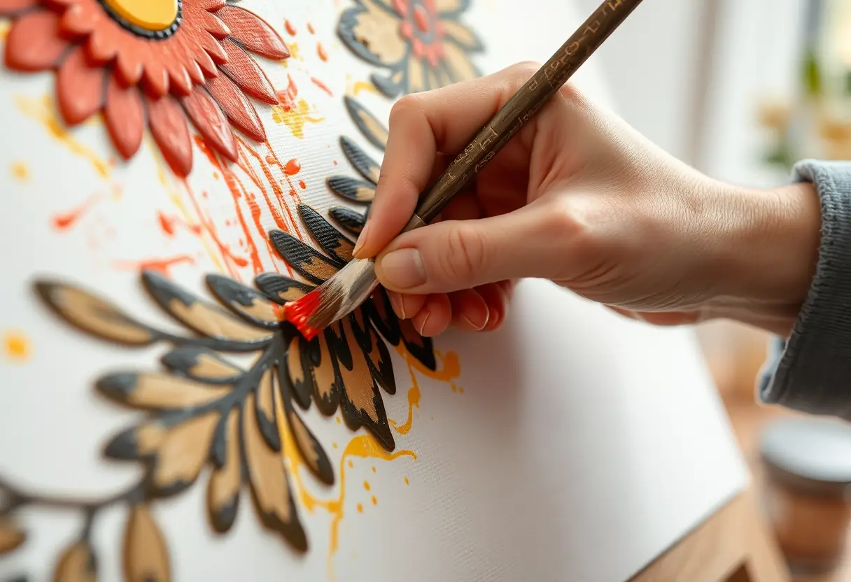 Création d'un tableau décoratif unique